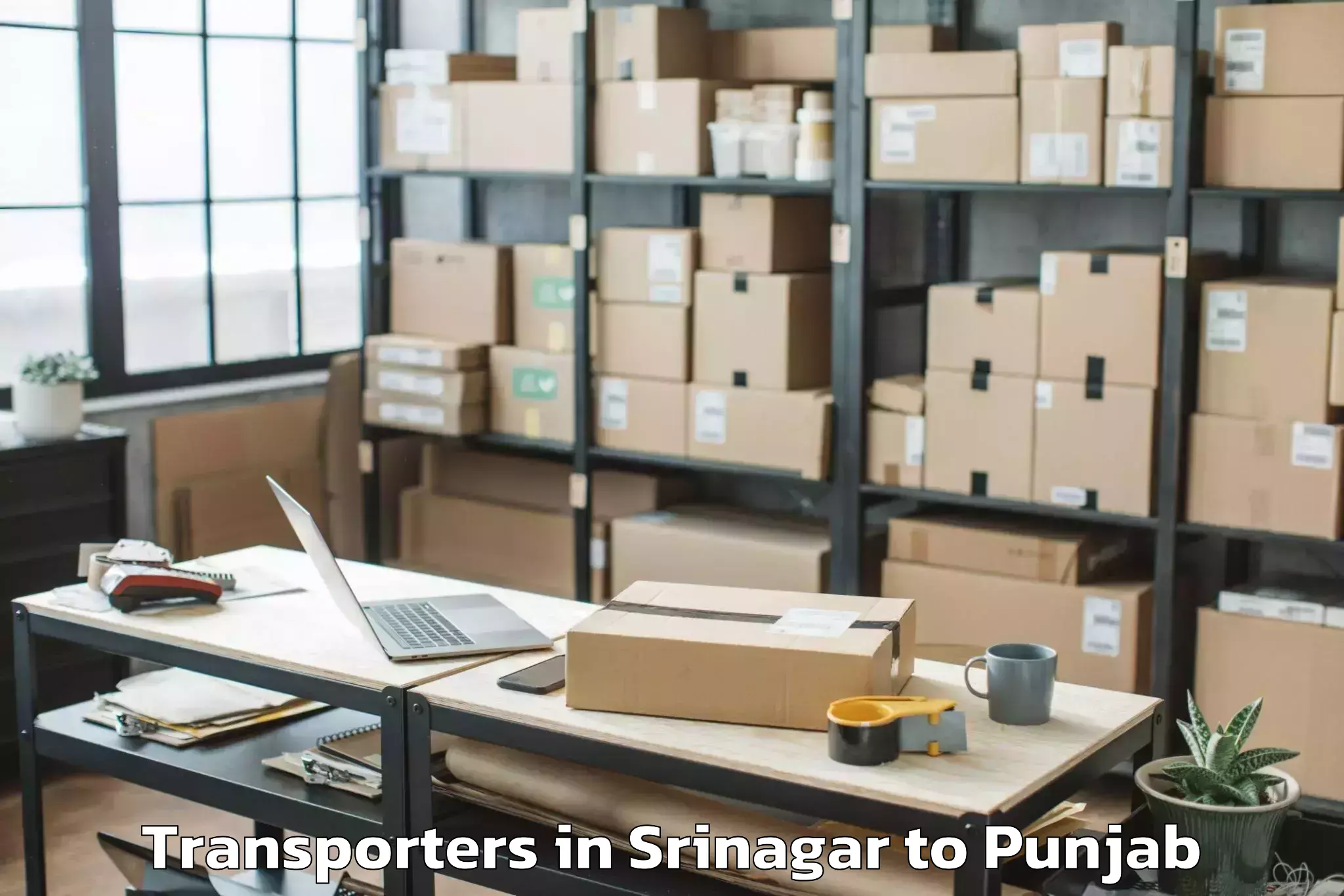 Professional Srinagar to Sujanpur Transporters